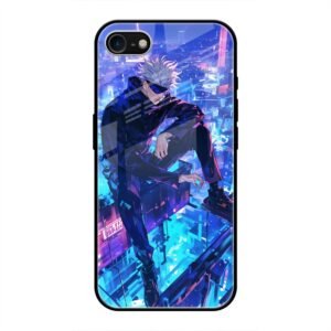 Cyberpunk Vigilante Glass Case for iPhone SE 2022