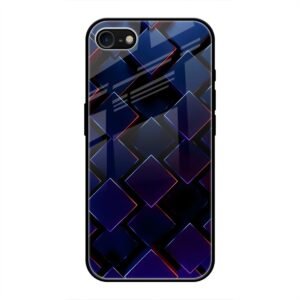 3D Square Glass Case for iPhone SE 2022