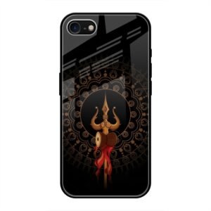 Beautiful art With Trishool Glass Case for iPhone SE 2022
