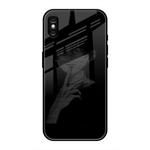 A boy Thinking Glass Case for iPhone X