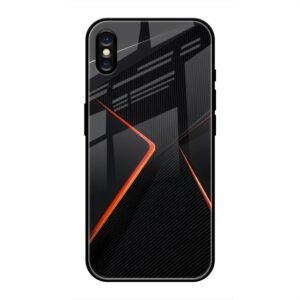 Abstract Line Glass Case for iPhone X