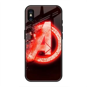 Avengers Logo Glass Case for iPhone X