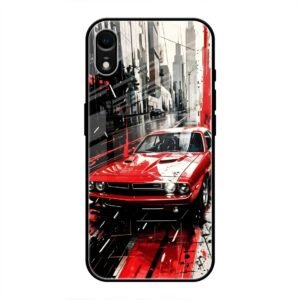 Midnight Cruiser Glass Case for iPhone XR