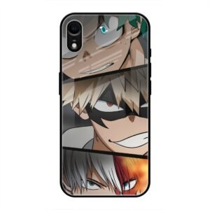 Determined Heroes Glass Case for iPhone XR