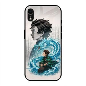 Water Dragon Warrior Glass Case for iPhone XR