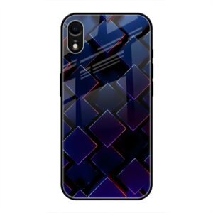 3D Square Glass Case for iPhone XR