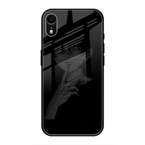 A boy Thinking Glass Case for iPhone XR