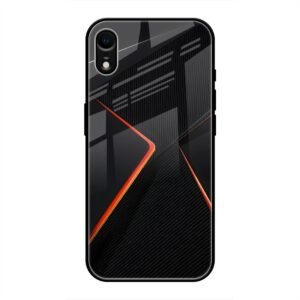 Abstract Line Glass Case for iPhone XR