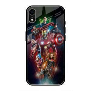 All avengers Glass Case for iPhone XR