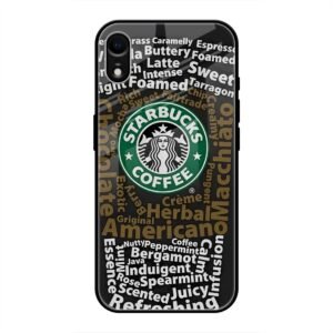 Starbucks Coffee Name Glass Case for iPhone XR
