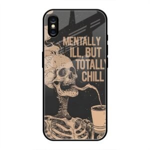 Skeleton Chill Glass Case for iPhone XS Max