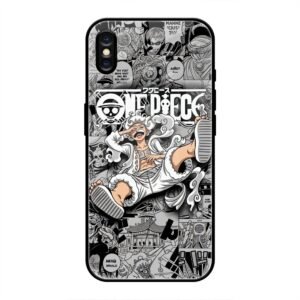 One Piece Manga Collage Glass Case for iPhone XS Max
