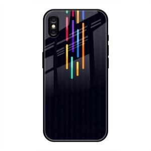 Neon Light Glass Case for iPhone XS Max