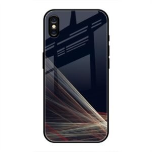 Waves Printed Glass Case for iPhone XS Max