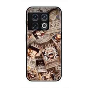 One Piece Wanted Poster Collage Glass Case for OnePlus 10 Pro