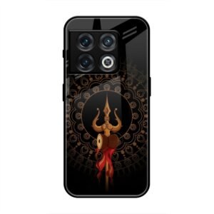 Beautiful art With Trishool Glass Case for OnePlus 10 Pro