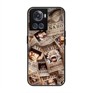 One Piece Wanted Poster Collage Glass Case for OnePlus 10R
