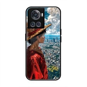 Straw Hat Overlooking the City Glass Case for OnePlus 10R