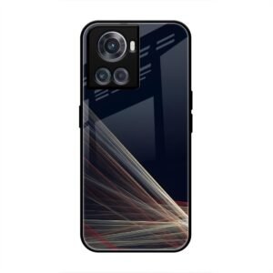 Waves Printed Glass Case for OnePlus 10R