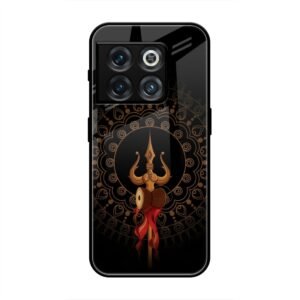 Beautiful art With Trishool Glass Case for OnePlus 10T
