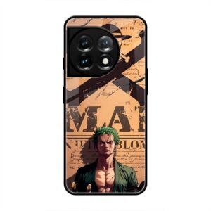 Pirate Hunter Zoro Wanted Poster Glass Case for OnePlus 11