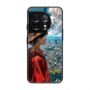 Straw Hat Overlooking the City Glass Case for OnePlus 11