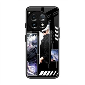 Gojo Satoru Character Montage Glass Case for OnePlus 12R