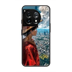 Straw Hat Overlooking the City Glass Case for OnePlus 12R