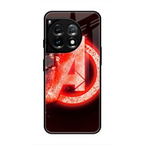 Avengers Logo Glass Case for OnePlus 12R
