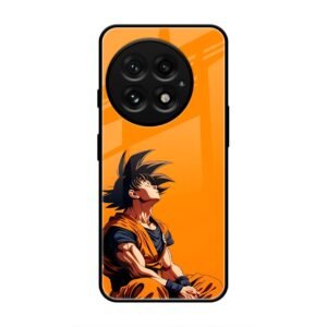Contemplative Goku in Orange Glass Case for OnePlus 13