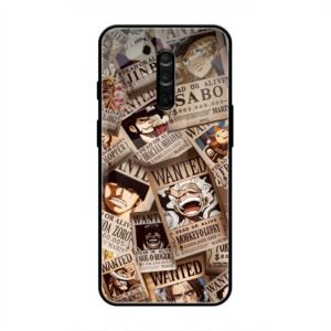 One Piece Wanted Poster Collage Glass Case for OnePlus 8