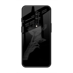 A boy Thinking Glass Case for OnePlus 8