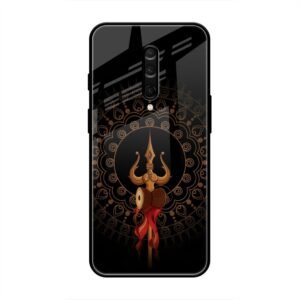 Beautiful art With Trishool Glass Case for OnePlus 8