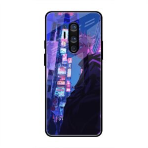 Neon City Streets Glass Case for OnePlus 8 Pro