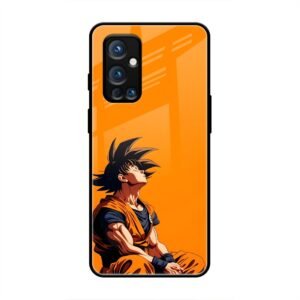 Contemplative Goku in Orange Glass Case for OnePlus 9 Pro