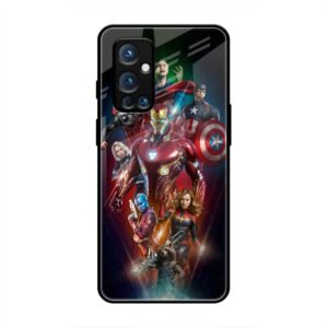 All avengers Glass Case for OnePlus 9 Pro
