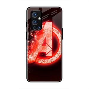 Avengers Logo Glass Case for OnePlus 9 Pro