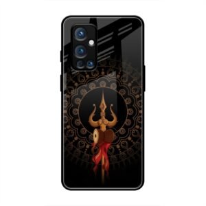 Beautiful art With Trishool Glass Case for OnePlus 9 Pro