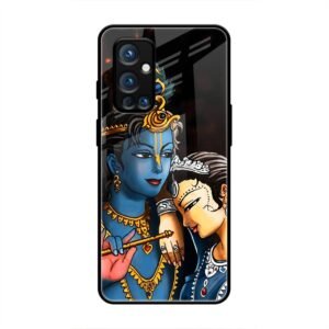 Radhe & Krishna Glass Case for OnePlus 9 Pro