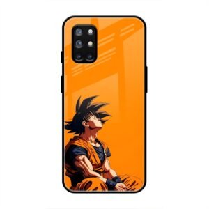 Contemplative Goku in Orange Glass Case for OnePlus 9r
