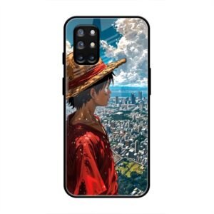 Straw Hat Overlooking the City Glass Case for OnePlus 9r