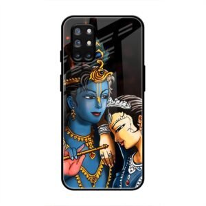 Radhe & Krishna Glass Case for OnePlus 9r