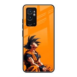 Contemplative Goku in Orange Glass Case for OnePlus 9RT