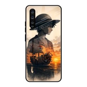One Piece-inspired Silhouette Art Glass Case for OnePlus Nord