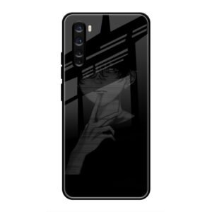 A boy Thinking Glass Case for OnePlus Nord