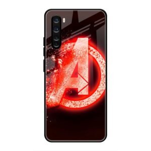 Avengers Logo Glass Case for OnePlus Nord