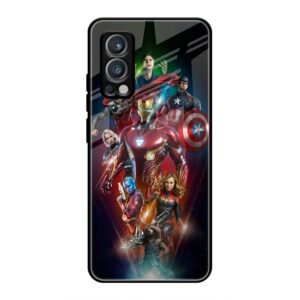 All avengers Glass Case for OnePlus Nord 2