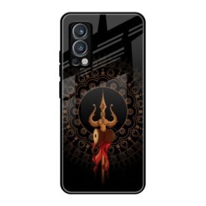Beautiful art With Trishool Glass Case for OnePlus Nord 2