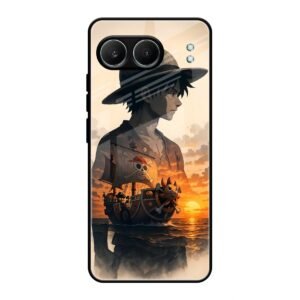 One Piece-inspired Silhouette Art Glass Case for OnePlus Nord 4
