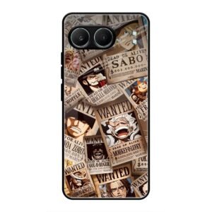 One Piece Wanted Poster Collage Glass Case for OnePlus Nord 4